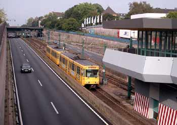 Light rail / other traffic segregation in Essen.