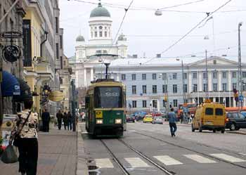 Light rail / other traffic segregation in Helsinki.