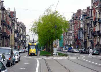 Light rail / other traffic segregation in Brussels.