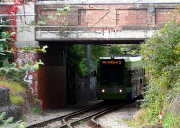 Interlaced / gauntlet track in London.