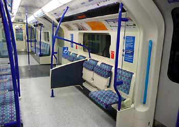 wheelchair space Victoria Line tube train.