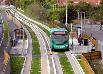 Luton Dunstable OBahn Guided Busway.