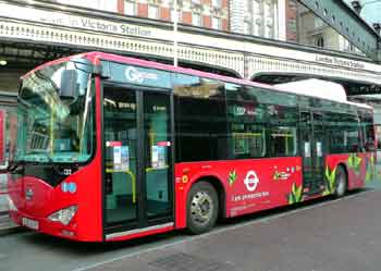BYD Battery Electric Bus in London.