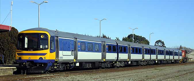 Push-pull type train in Auckland comprising of converted former British Railways carriages.