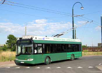 Trolleybus in Landskrona, Sweden.