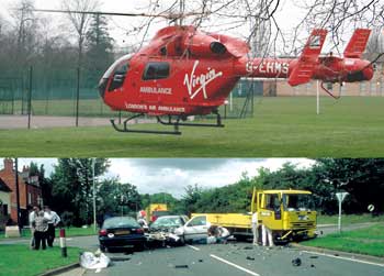 A road traffic accident.