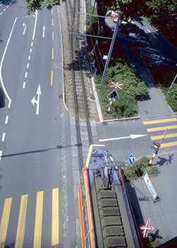 Interlaced / gauntlet track in Basle.